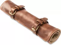 Torba skórzana na 14 noży brązowa