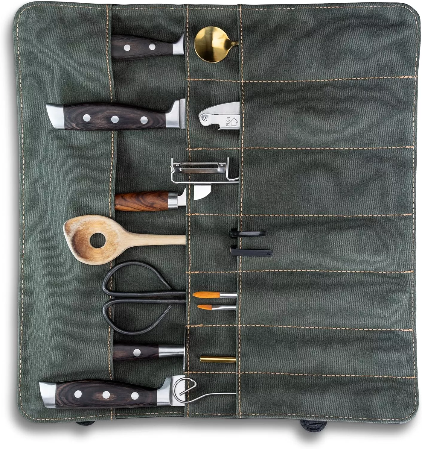 Torba skórzana na 14 noży czarna