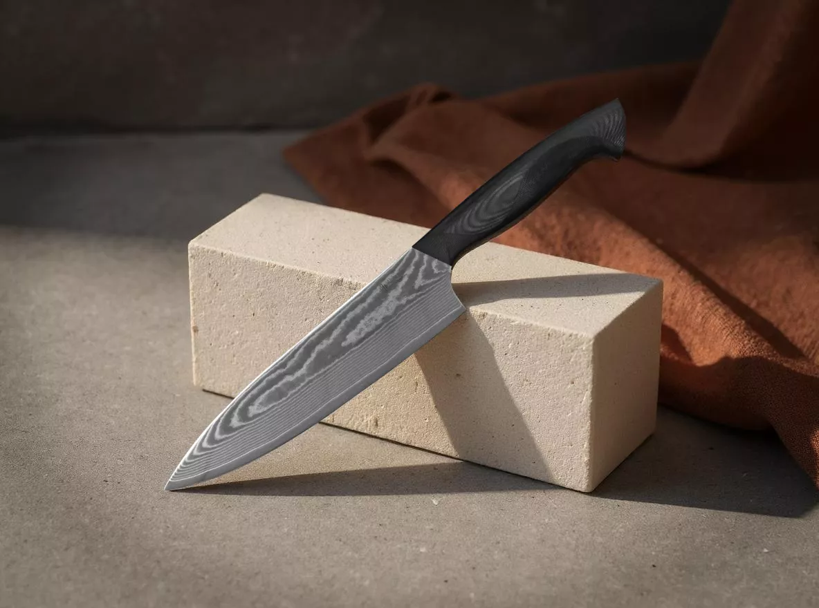 Dan Woo nóż szefa kuchni ze stali damasceńskiej 20cm