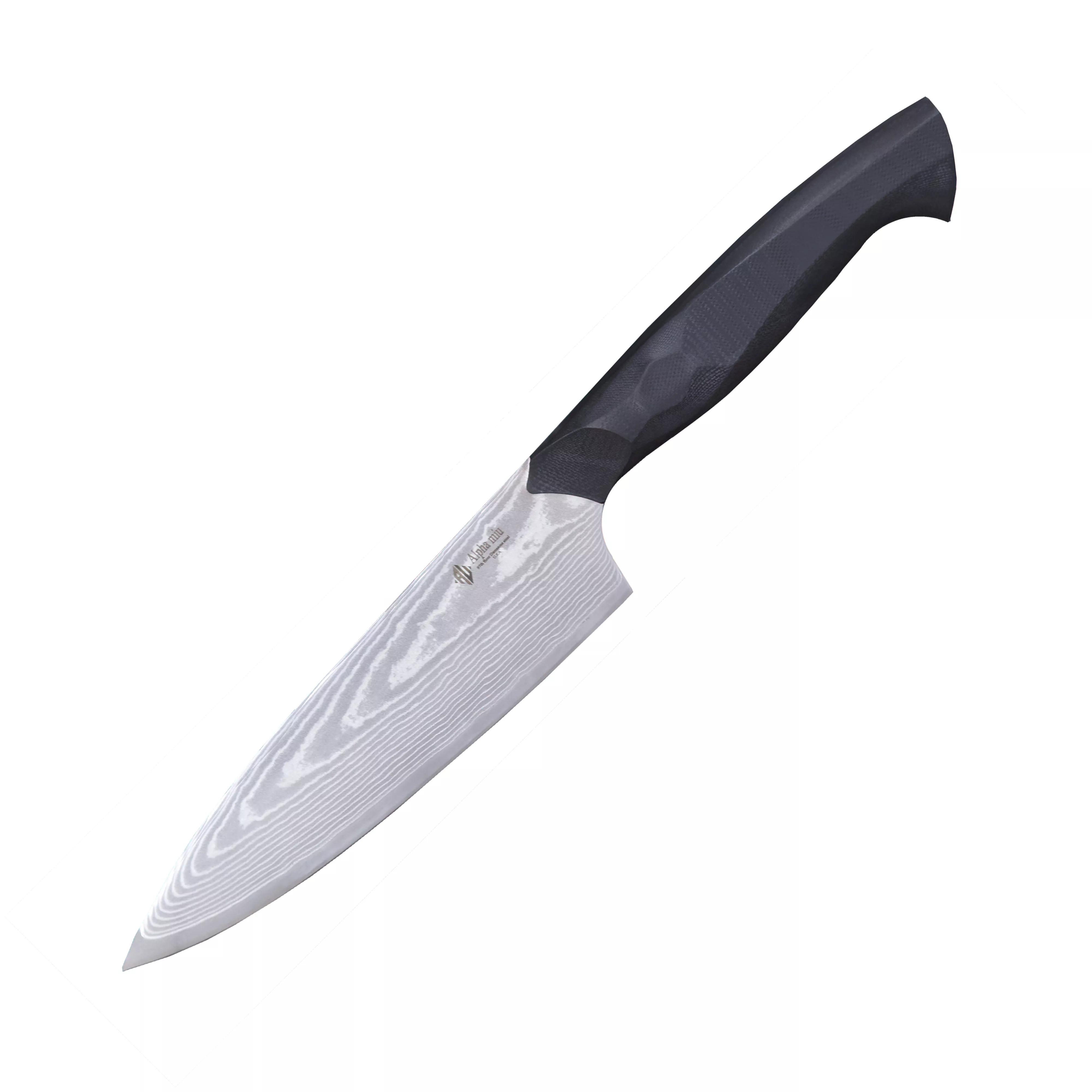 Dan Woo Nóż Szefa Kuchni ze stali damasceńskiej 17cm