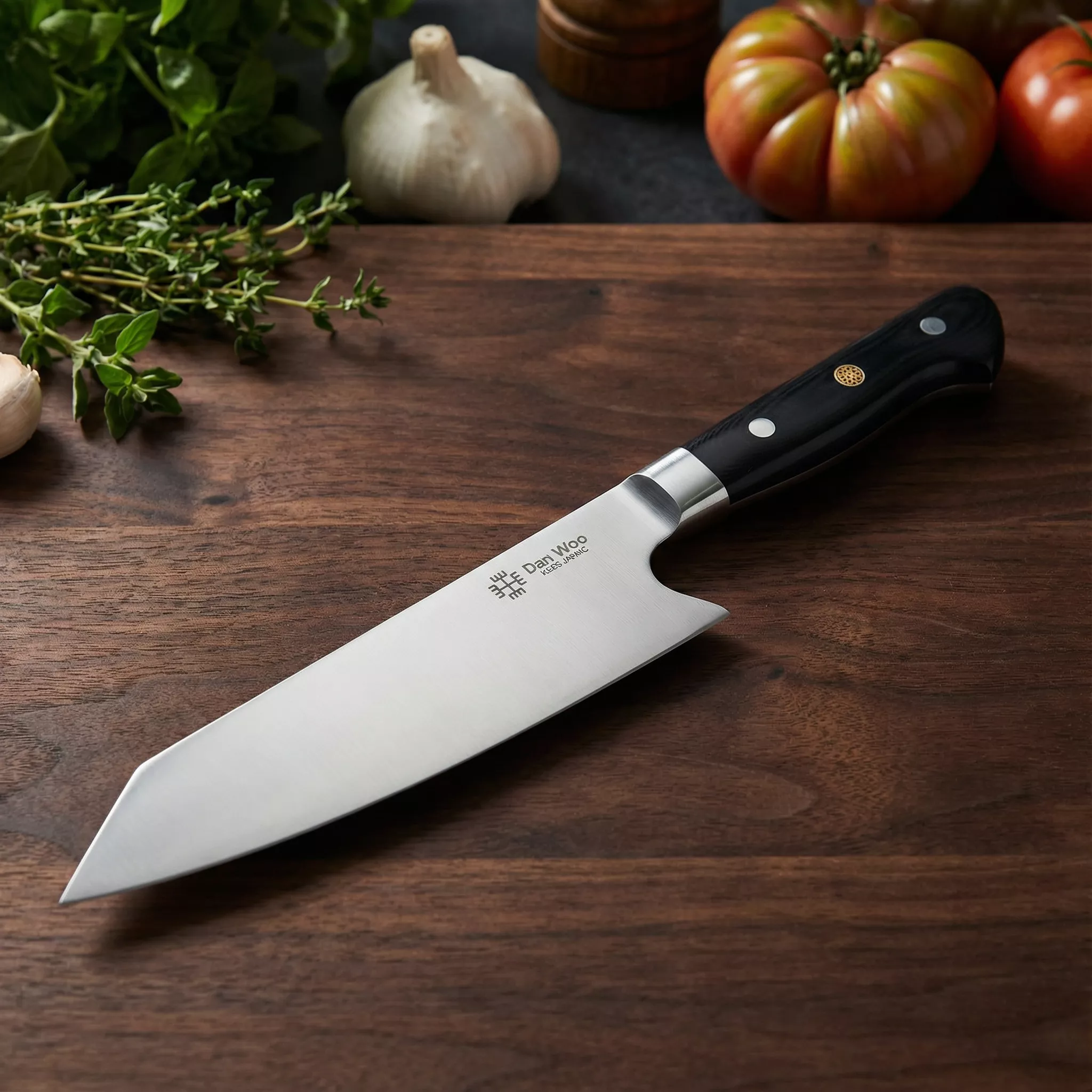 Dan Woo Nóż Szefa Kuchni Kiritsuke DC53 63HRC, ostrze 21 cm