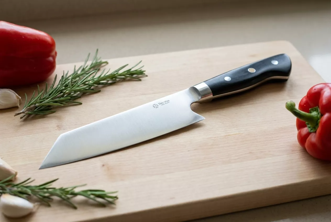 Dan Woo Nóż Kuchenny Bunka ze Stali DC53, Ostrze 15,5 cm