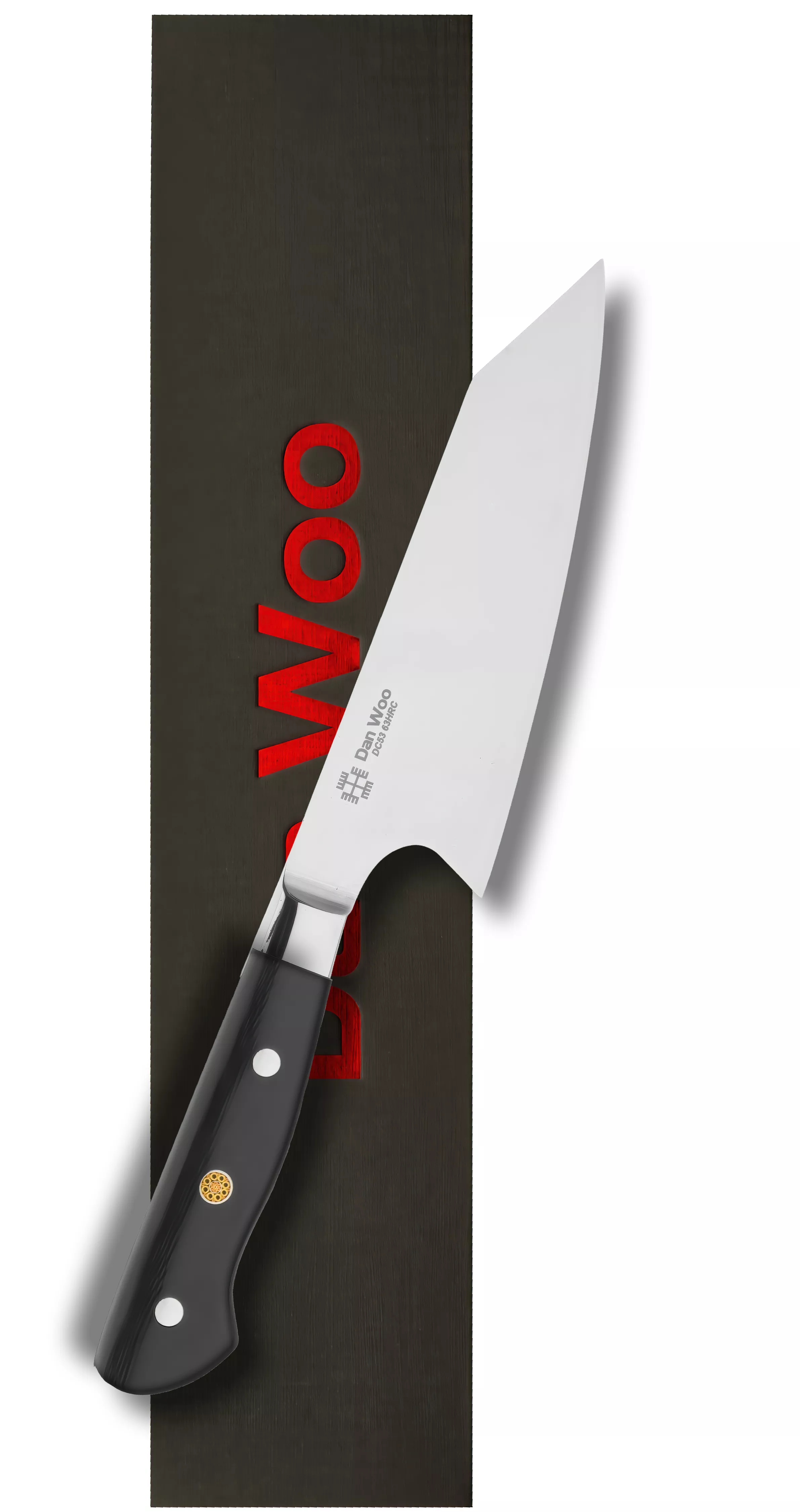 Dan Woo Nóż Kuchenny Bunka ze Stali DC53, Ostrze 15,5 cm