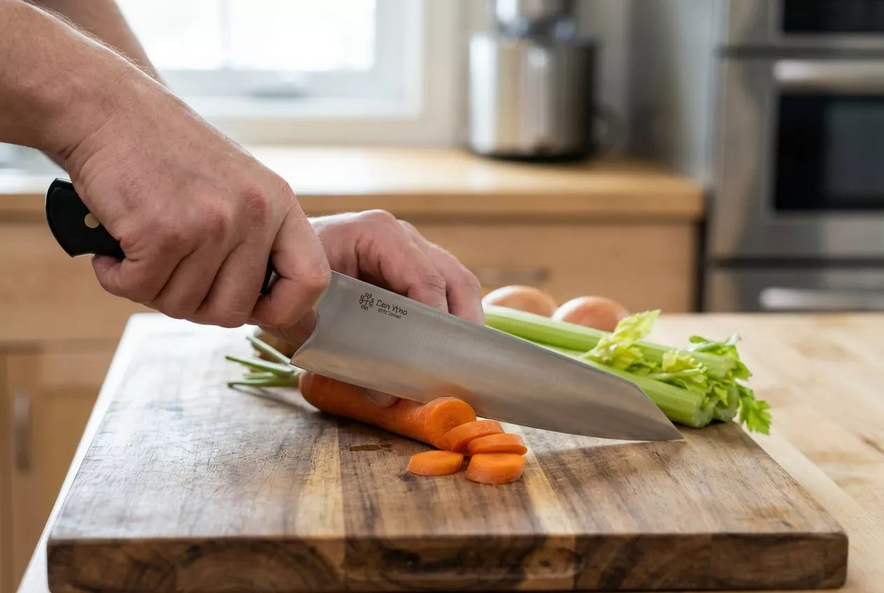 Dan Woo Nóż Szefa Kuchni Kiritsuke DC53 63HRC, ostrze 21 cm