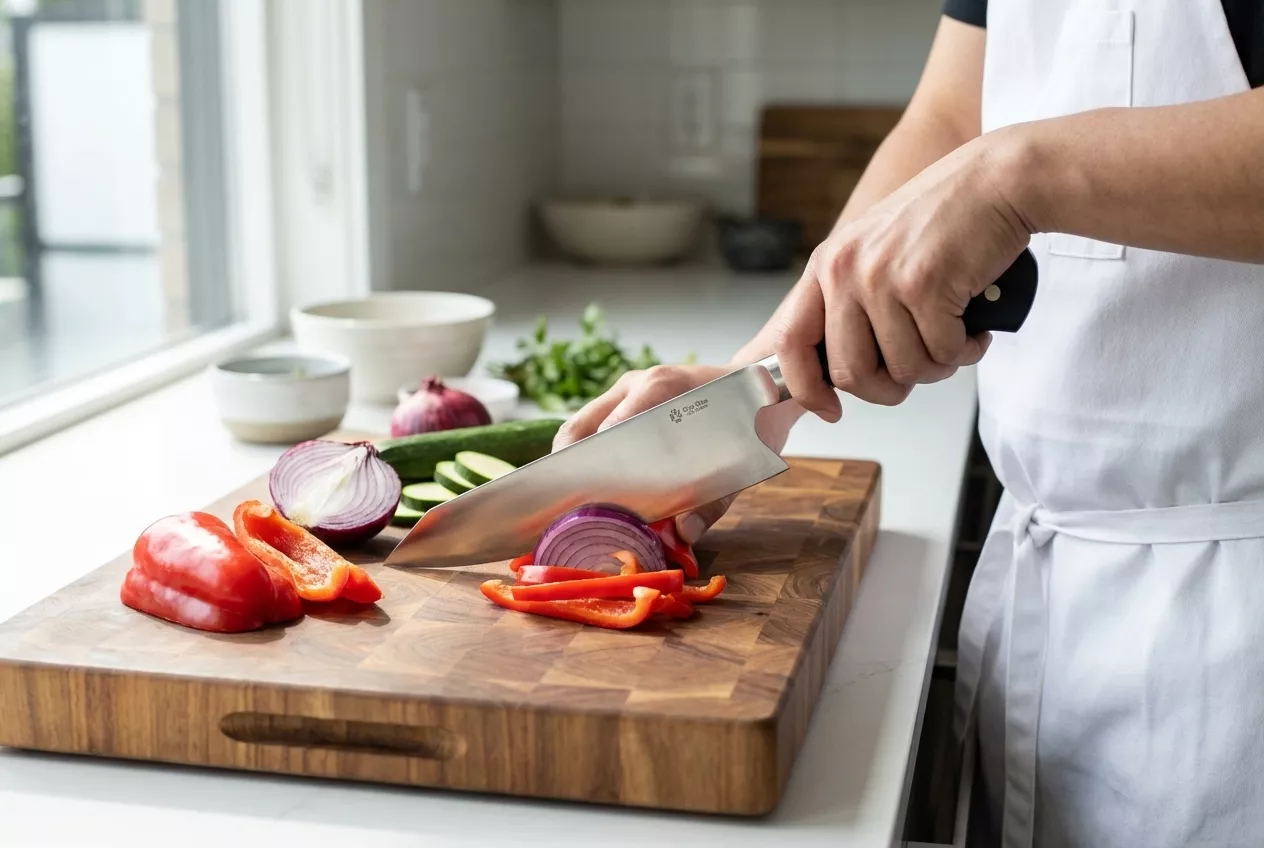 Dan Woo Nóż Szefa Kuchni Kiritsuke DC53 63HRC, ostrze 21 cm