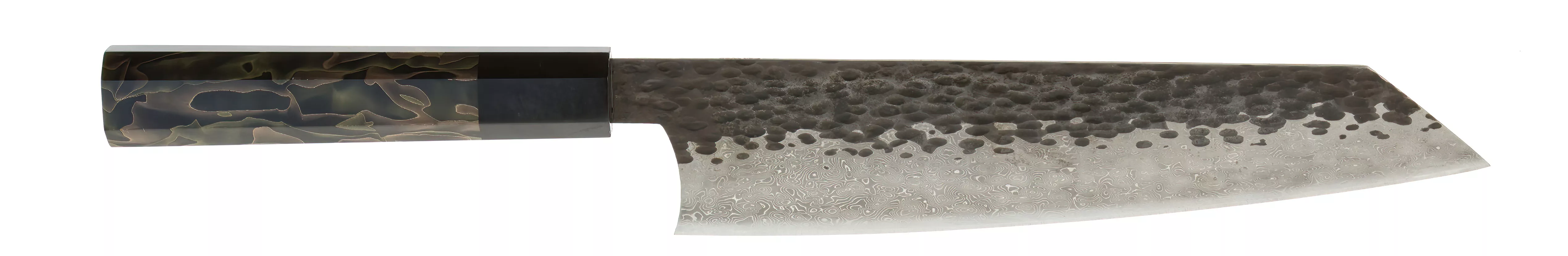 Nóż Dan Woo Kiritsuke 22 cm Custom Damast 3D Stal T10 61 HRC