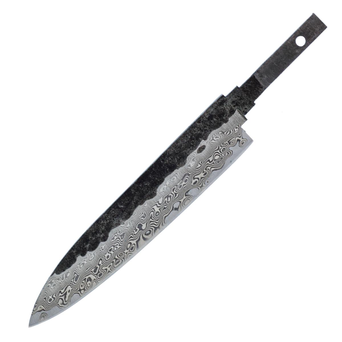 Dan Woo Nóż Utility 14,5 cm Damast HF02 Blank – Ostrze do Oprawy