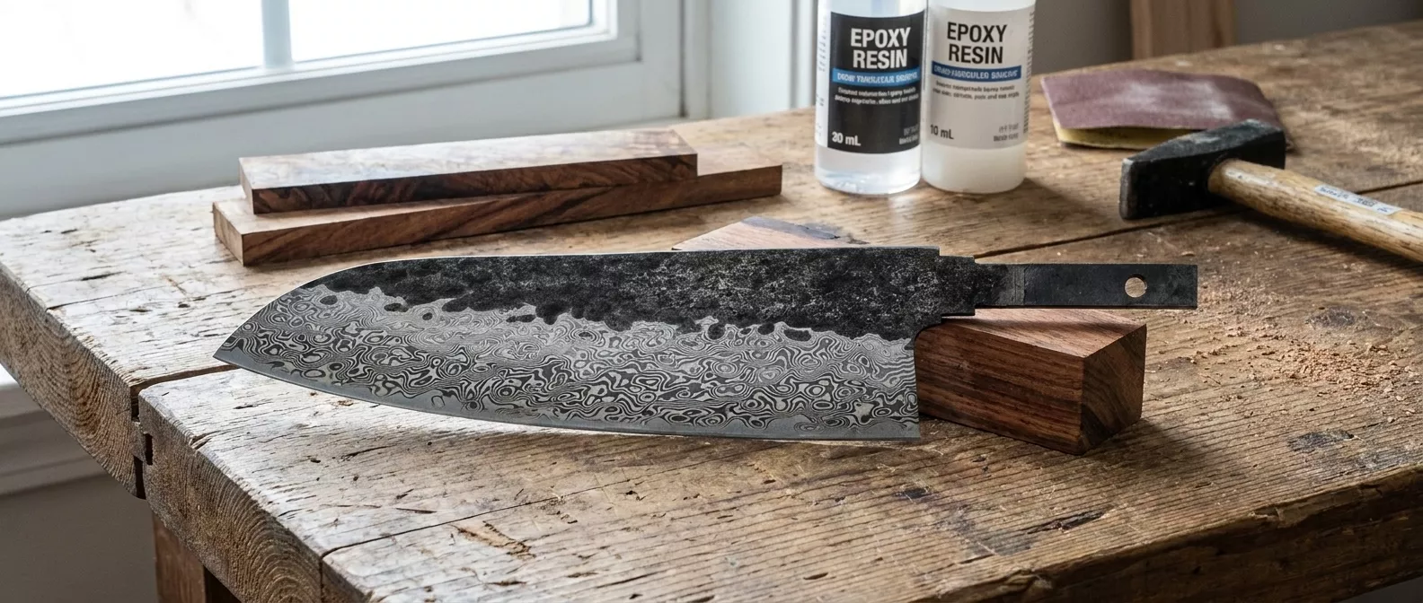 Dan Woo Nóż Santoku 16,5 cm Damast HF02 Blank - Ostrze do Oprawy