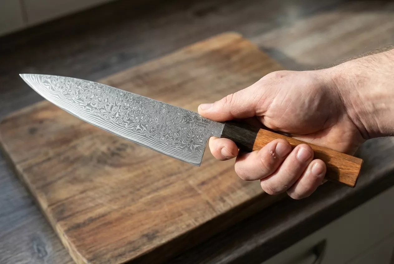 Dan Woo Nóż Szefa Kuchni Damast 10Cr15MoV, Ostrze 20 cm