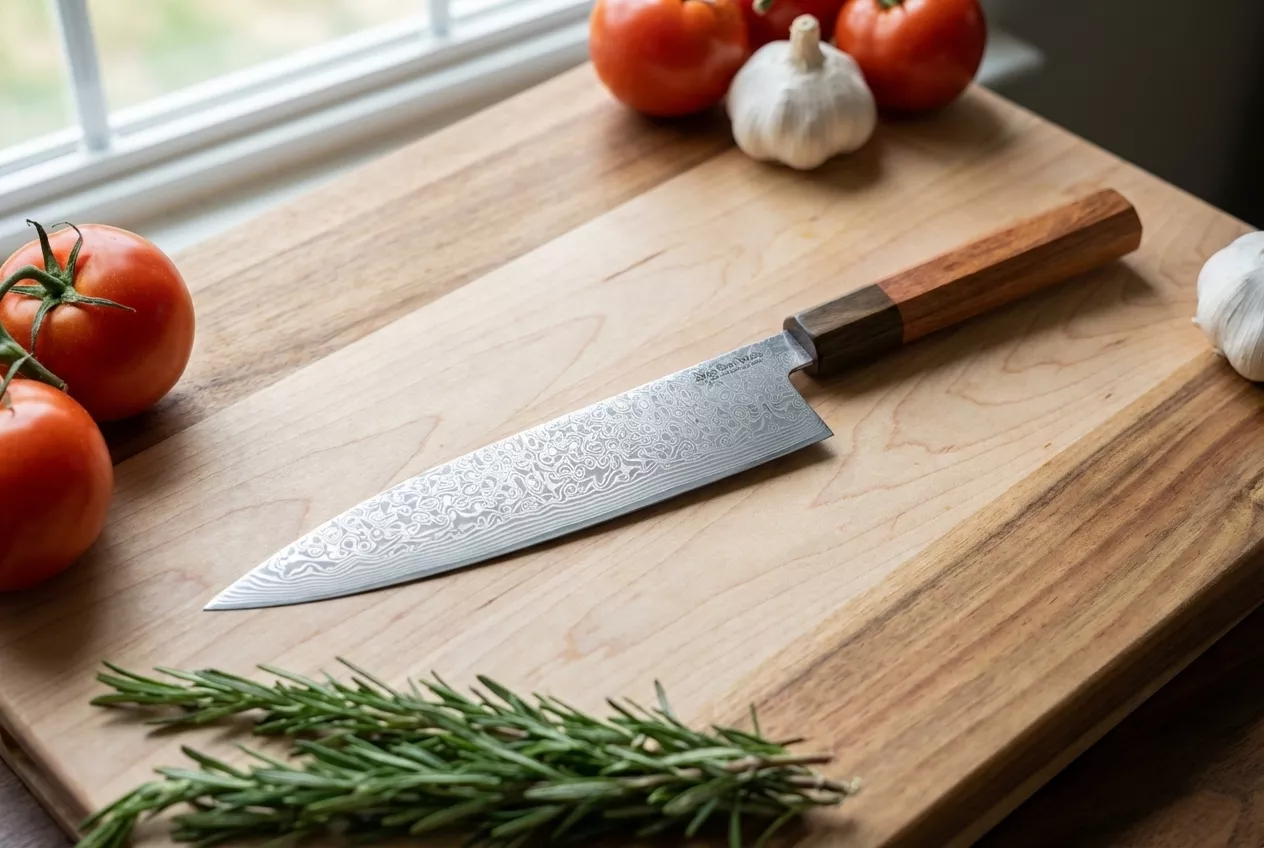 Dan Woo Nóż Szefa Kuchni Damast 10Cr15MoV, Ostrze 20 cm