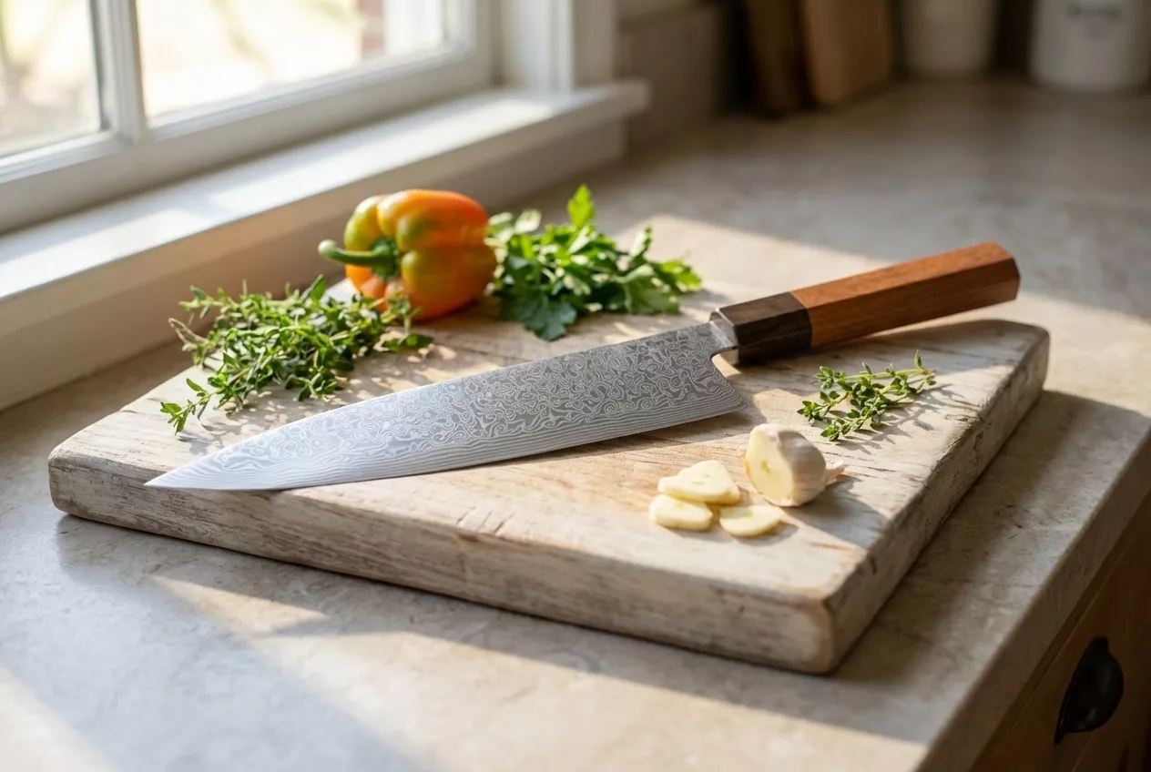 Dan Woo Nóż Szefa Kuchni Damast 10Cr15MoV, Ostrze 20 cm