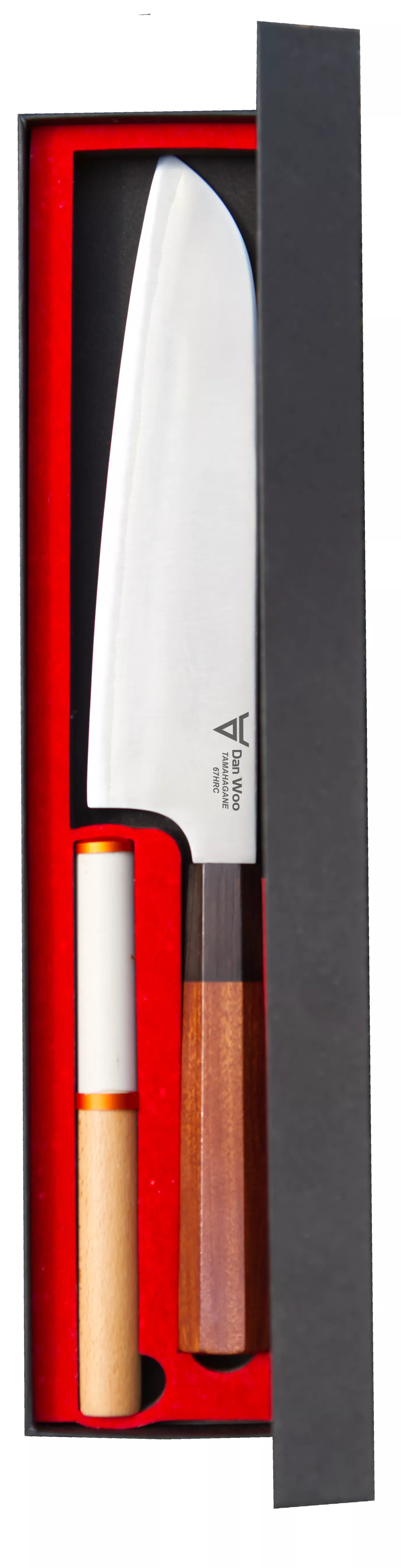 Dan Woo Tamahagane Santoku Nóż Szefa Kuchni 67 HRC