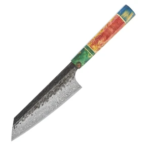 Dan Woo custom nóż Bunka 16cm Damast T10 61HRC.