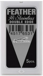 Feather Żyletki  Hi-Stainless czarne 5 szt