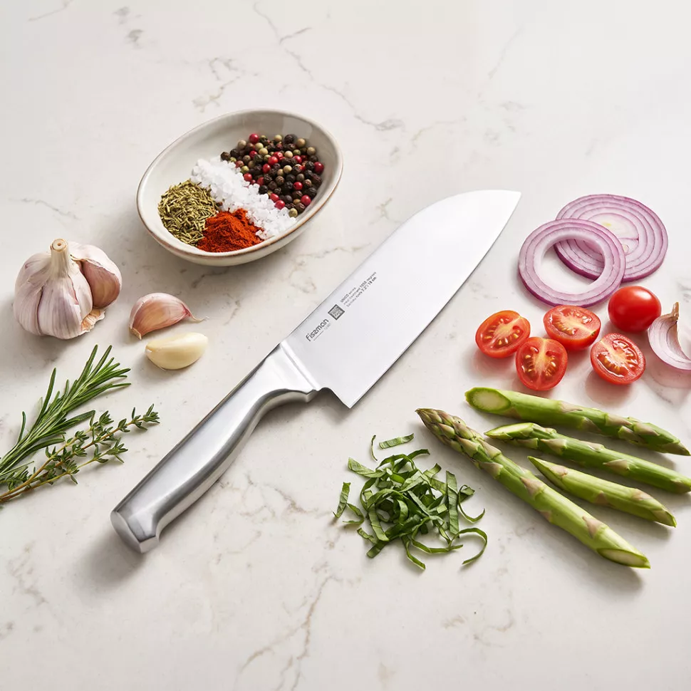 Fissman Unico nóż kuchenny Santoku 18 cm stal X50CrMoV15