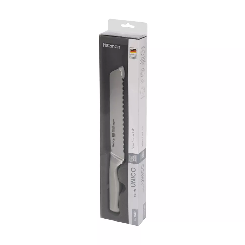 Fissman Unico nóż do chleba ząbkowany 19 cm stal X50CrMoV15