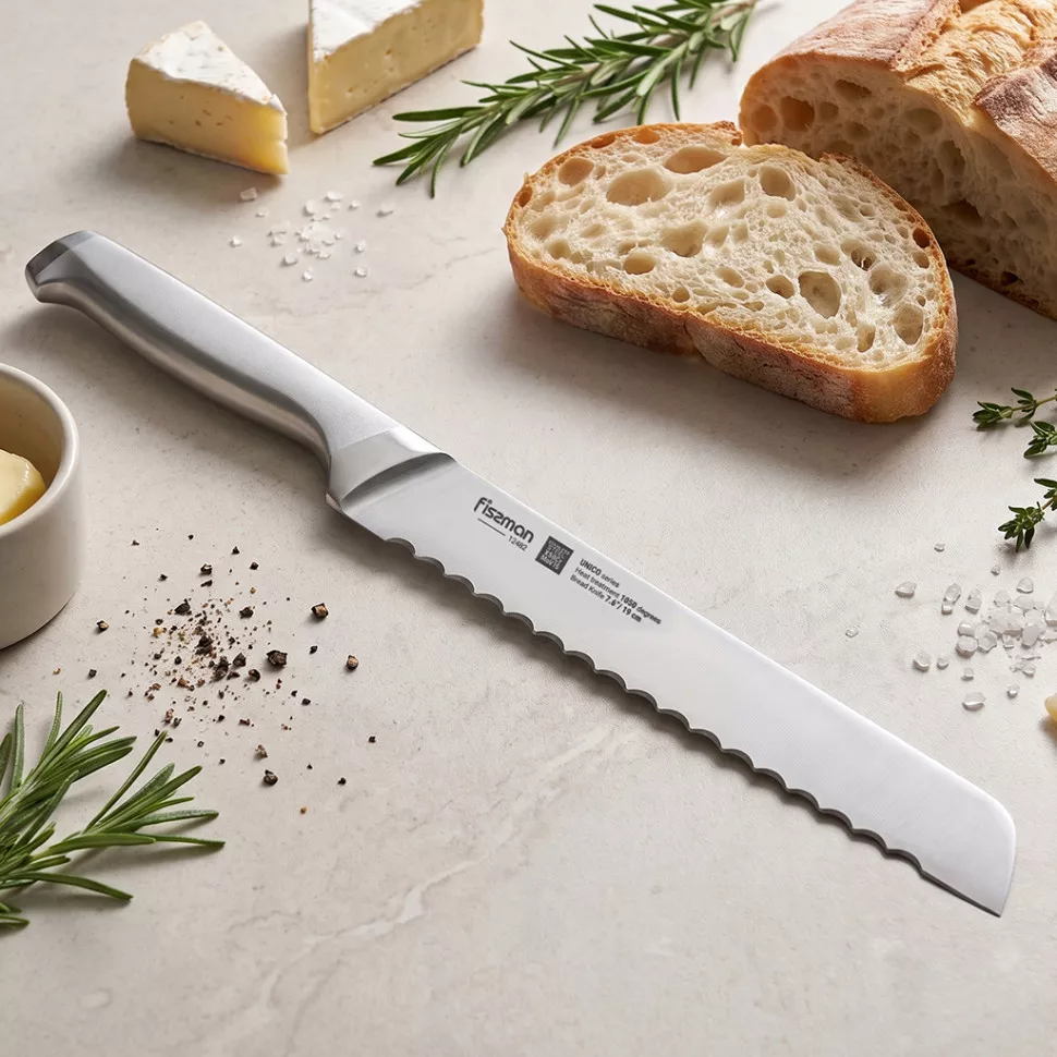 Fissman Unico nóż do chleba ząbkowany 19 cm stal X50CrMoV15