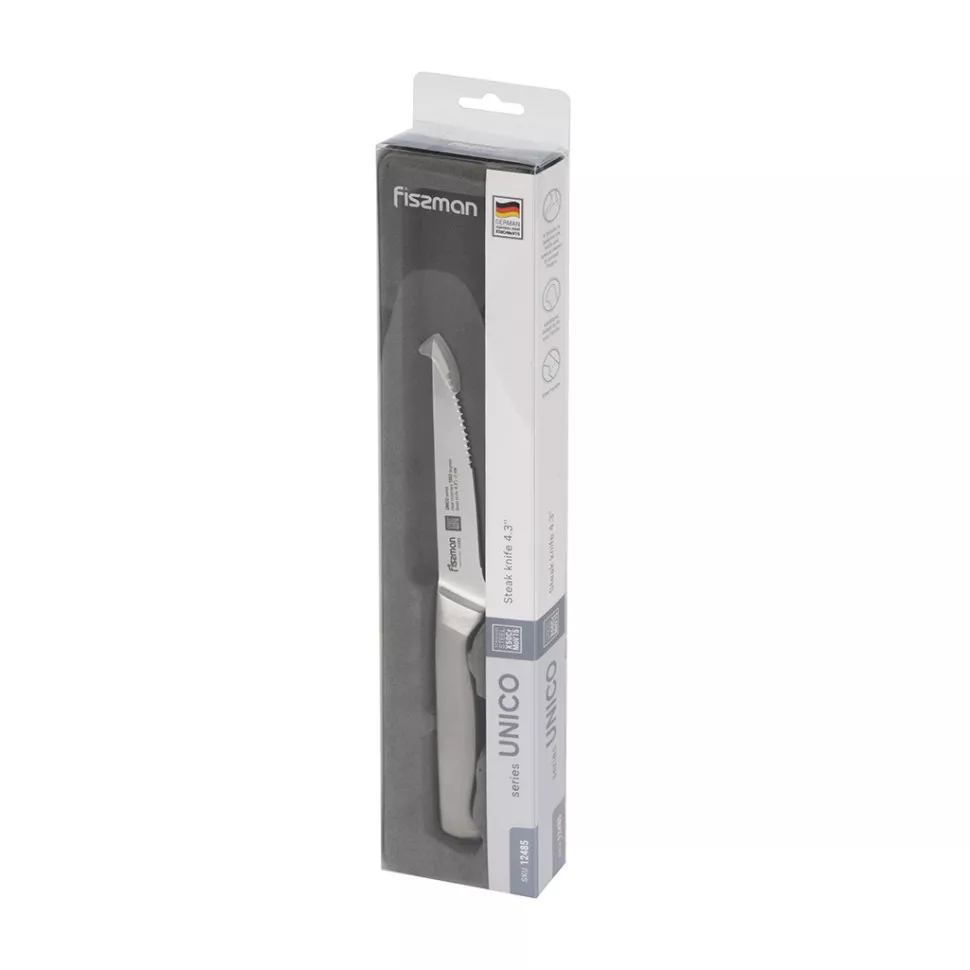 Fissman Unico Nóż do steków ząbkowany 11 cm - stal X50CrMoV15