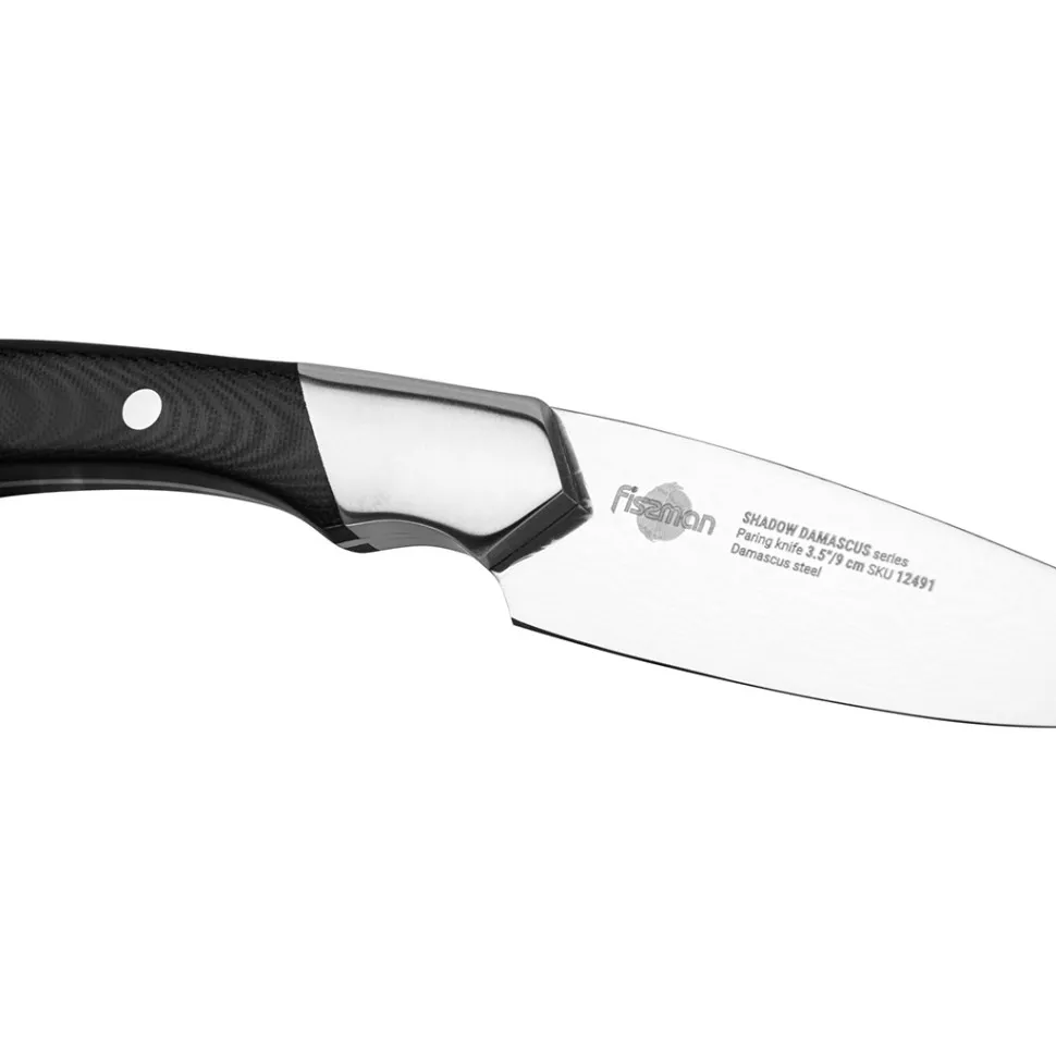Fissman Shadow Nóż do Warzyw i Owoców 9 cm Stal Damasceńska VG-10