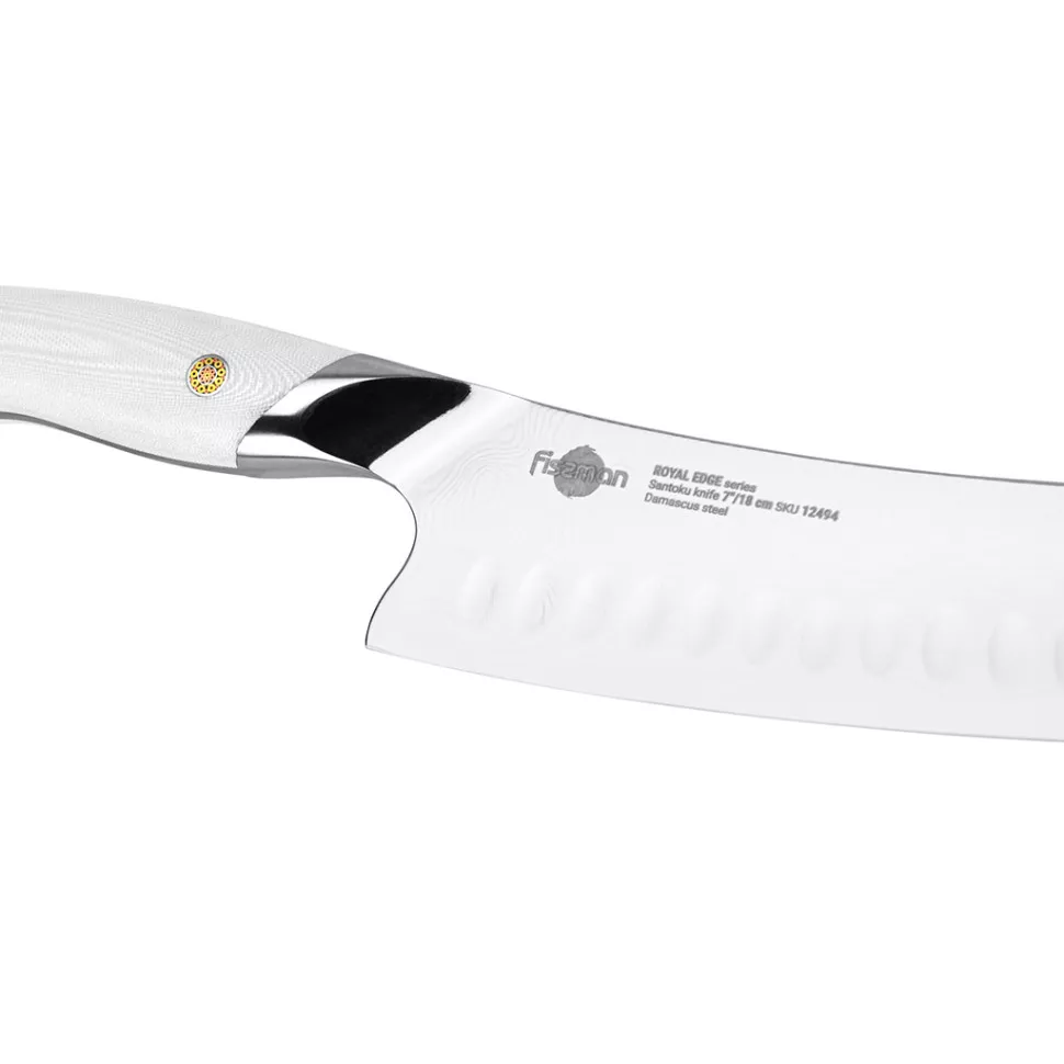 Fissman Royal Edge Nóż Santoku ze stali damasceńskiej 18 cm