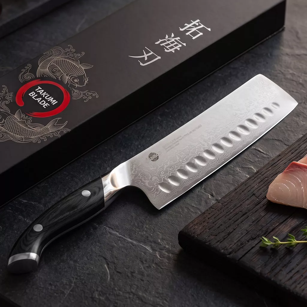 Fissman Takumi Nóż Nakiri 18 cm ze Stali Damasceńskiej