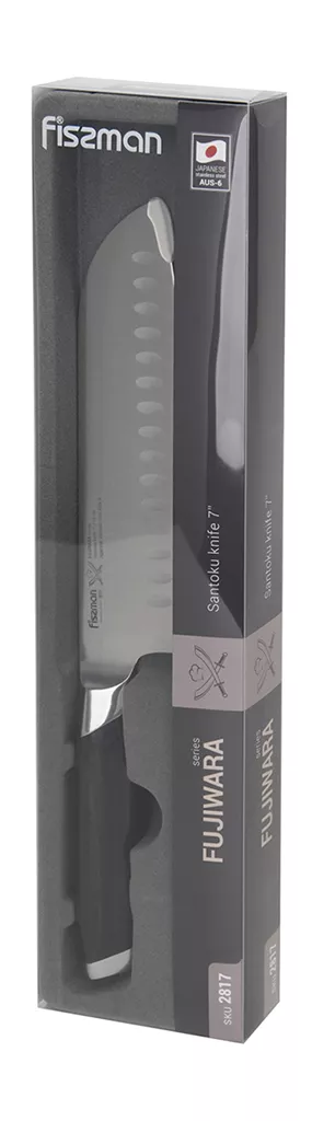 Nóż kuchenny Santoku Fissman Fujiwara 18 cm stal AUS-6