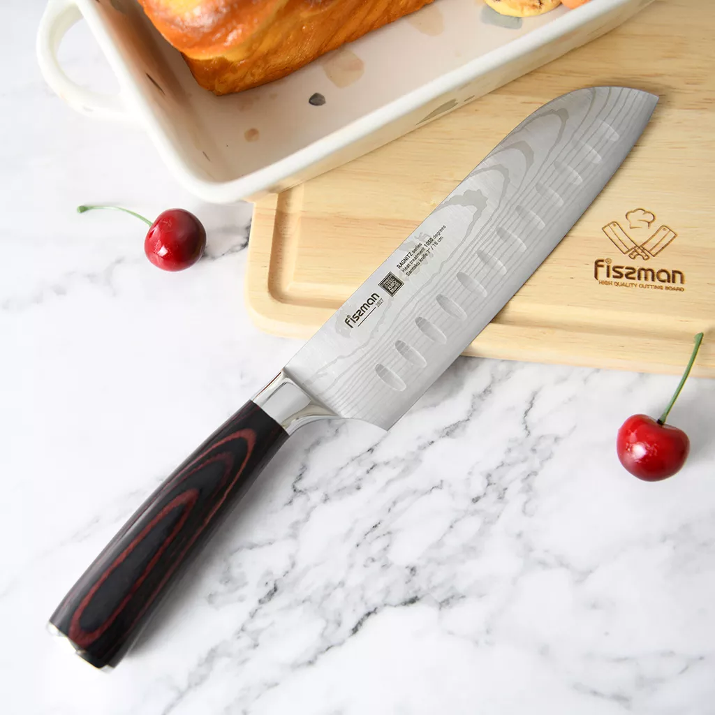 Fissman Ragnitz Nóż Kuchenny Santoku 18 cm - Stal X50Cr15MoV