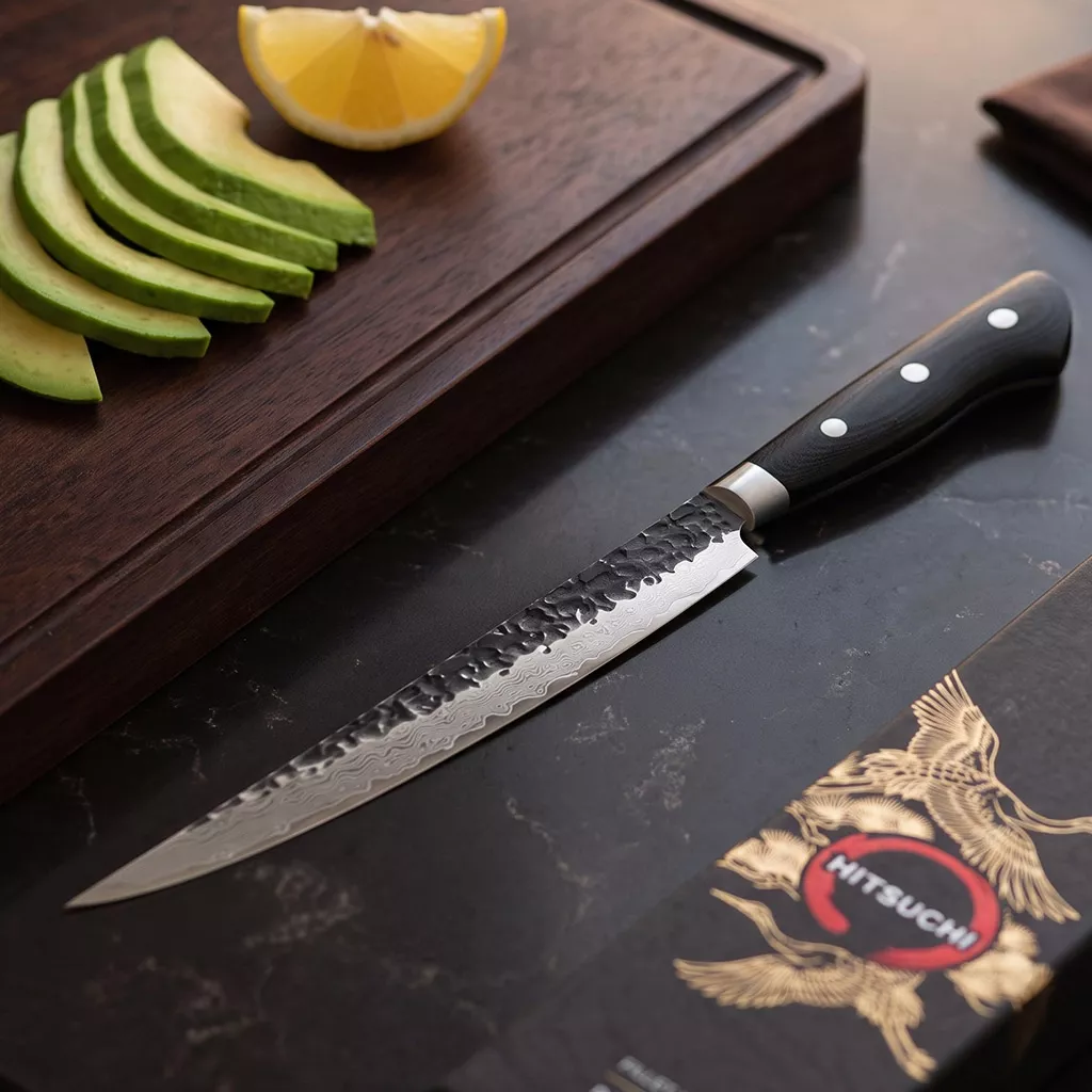 Fissman Hitsuchi nóż do filetowania ze stali damasceńskiej VG-10 20 cm