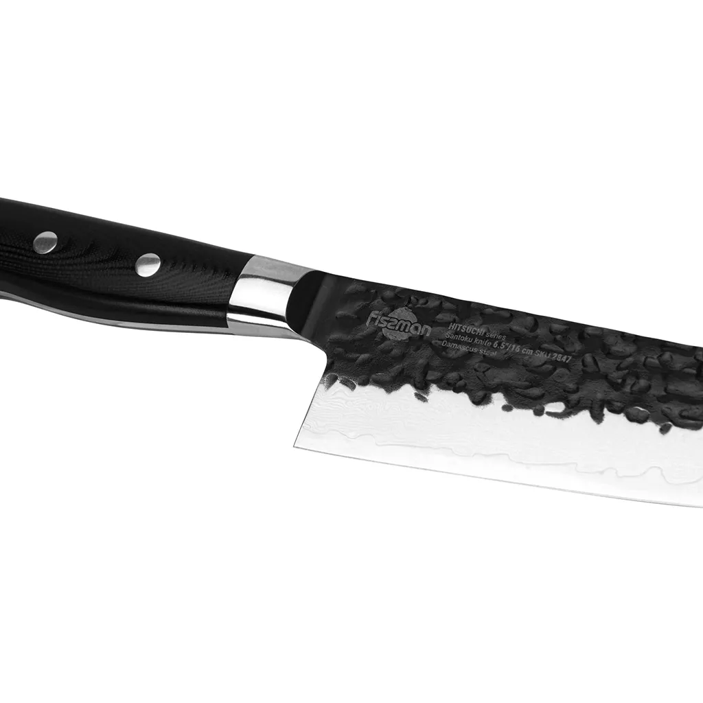 Fissman Hitsuchi Nóż Kuchenny Santoku 16 cm Stal Damasceńska VG-10