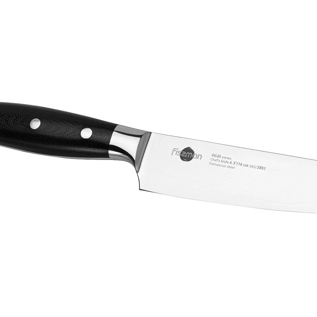 Fissman Bujo mały nóż szefa kuchni 16 cm stal damasceńska VG-10