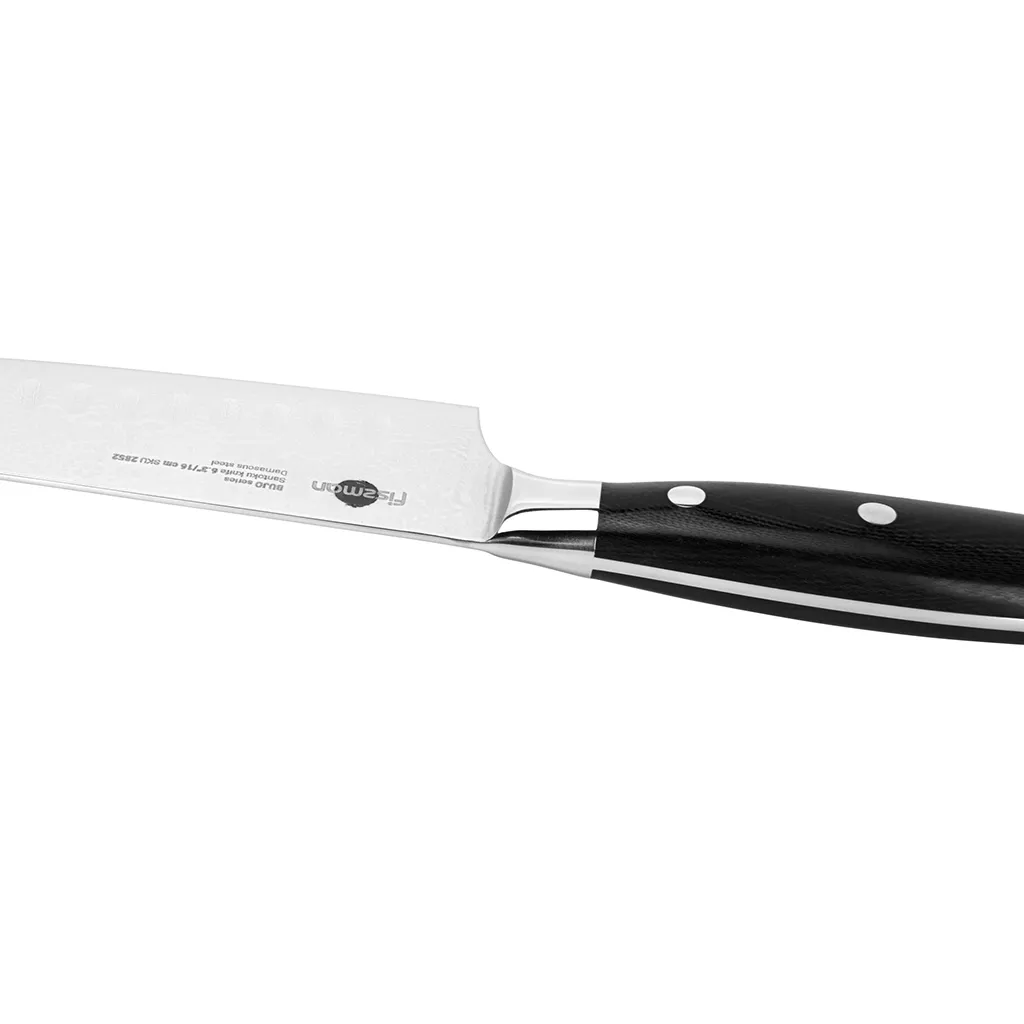 Fissman Bujo Nóż Santoku 16 cm ze stali damasceńskiej VG-10