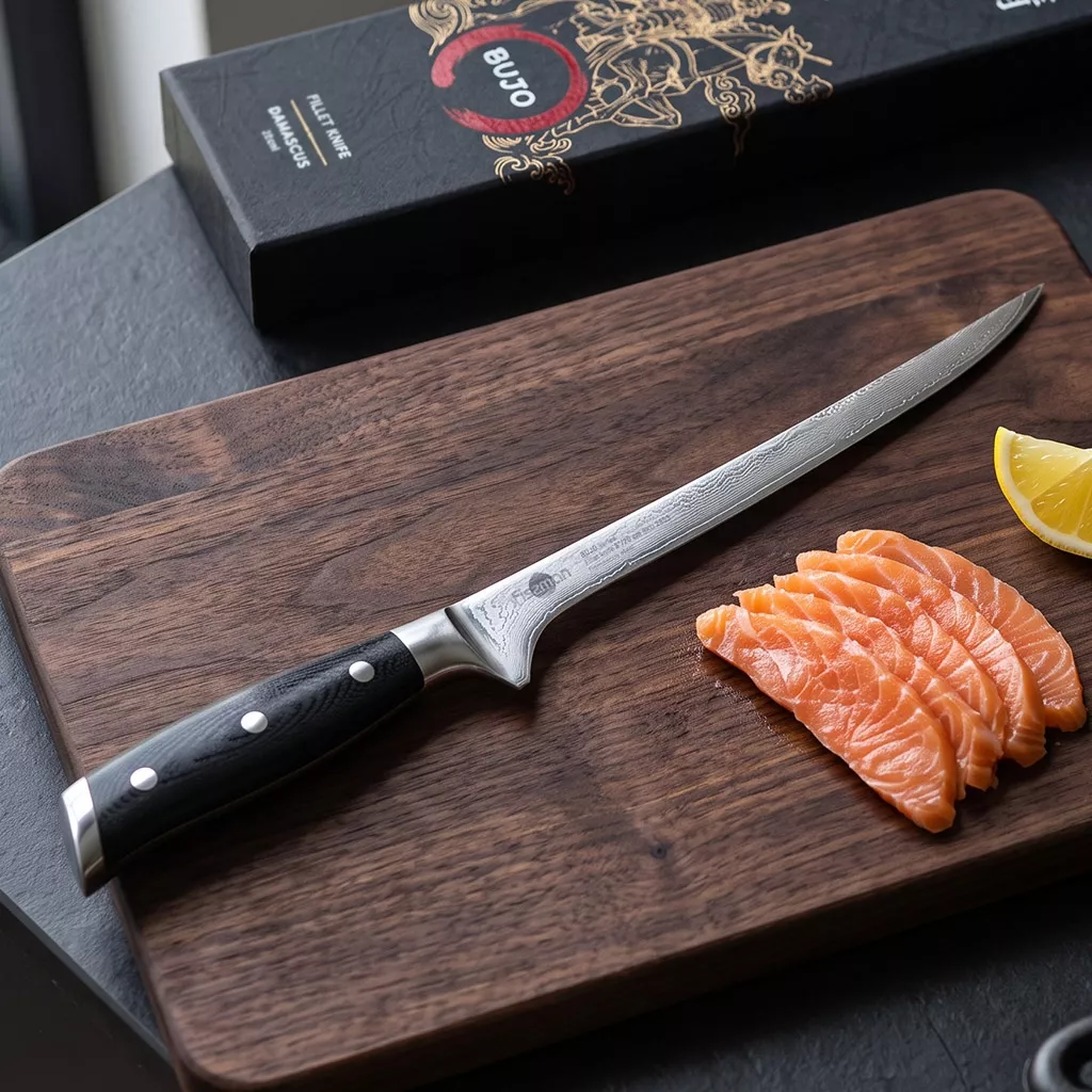 Fissman Bujo nóż do filetowania ze stali damasceńskiej 20 cm