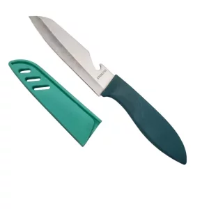 Fissman nóż uniwersalny z pochwą i otwieraczem 11 cm zielony