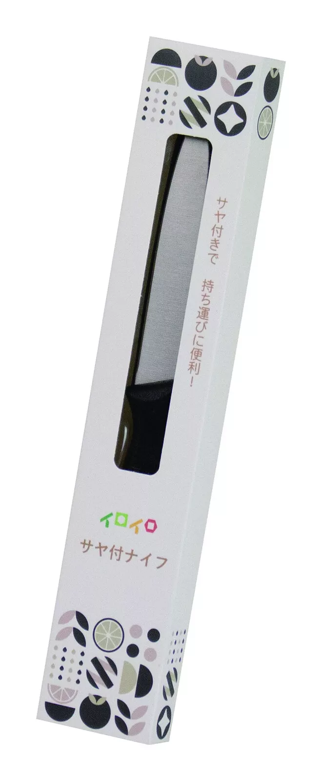 Fuji Cutlery Iroilo nóż do obierania z pochwą 10 cm czarny