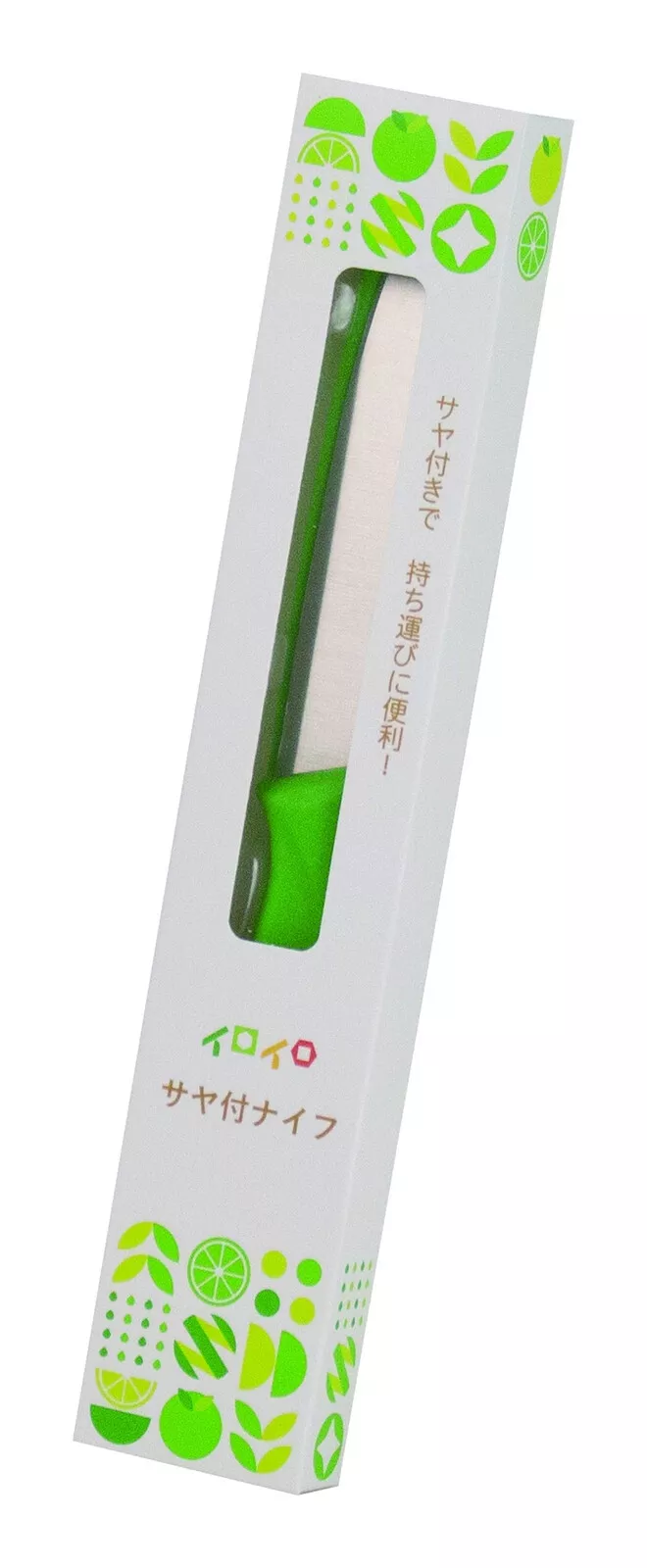 Fuji Cutlery Iroilo Nóż do obierania z pochwą zielony 10 cm