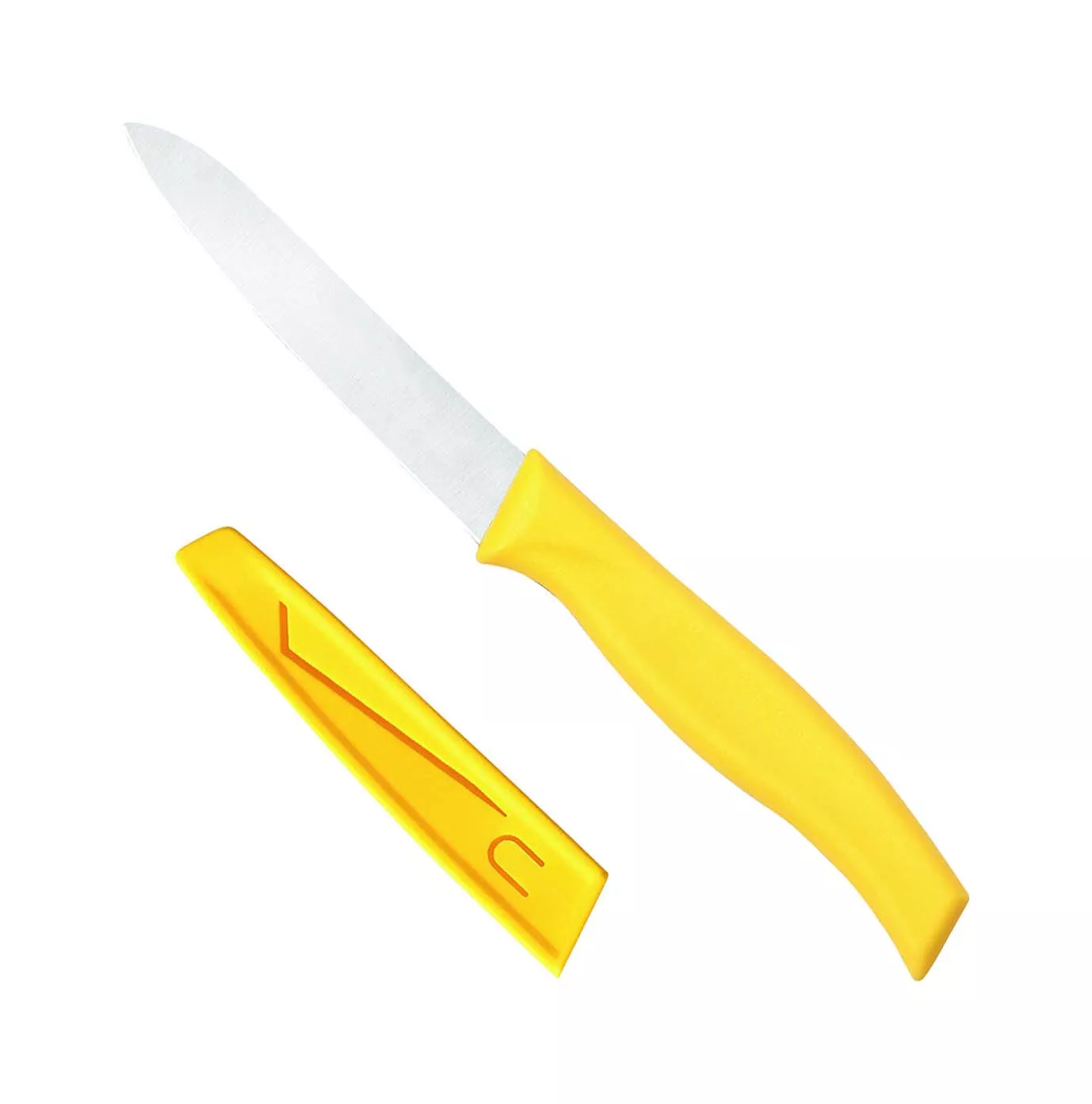 Fuji Cutlery / Tojiro Fuji Cutlery Iroilo Japoński nóż do obierania z pochwą 10 cm żółty