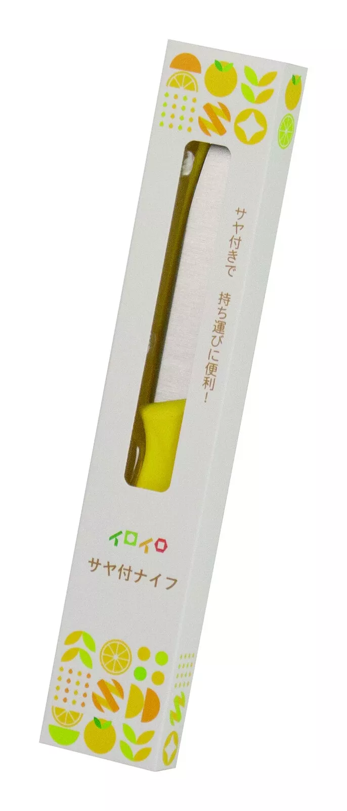 Fuji Cutlery Iroilo Japoński nóż do obierania z pochwą 10 cm żółty