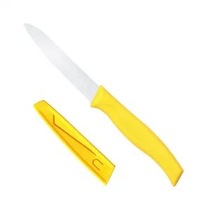Fuji Cutlery / Tojiro Fuji Cutlery Iroilo Japoński nóż do obierania z pochwą 10 cm żółty