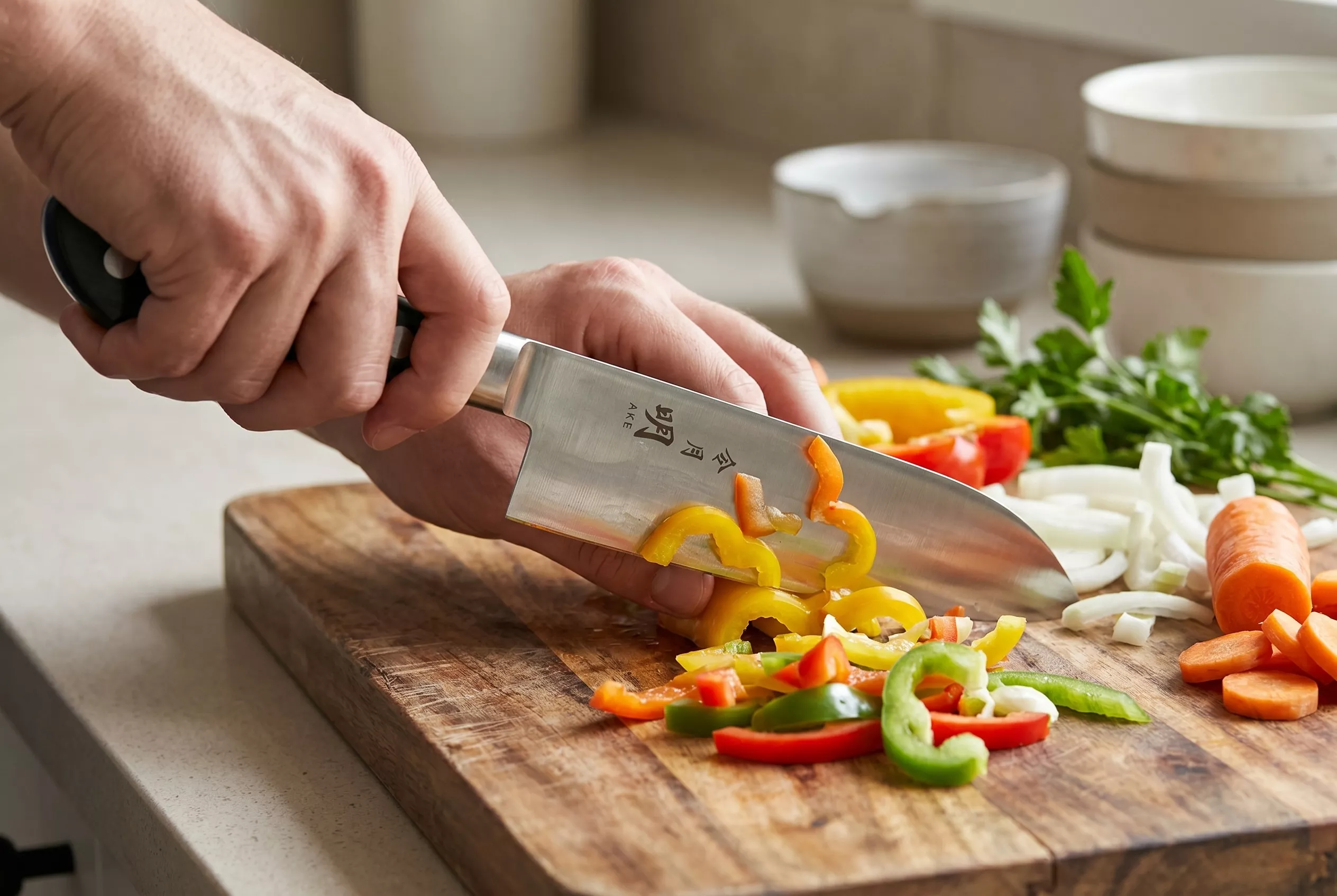 Fuji Cutlery Akira Reigetsu Nóż Santoku 16,5 cm