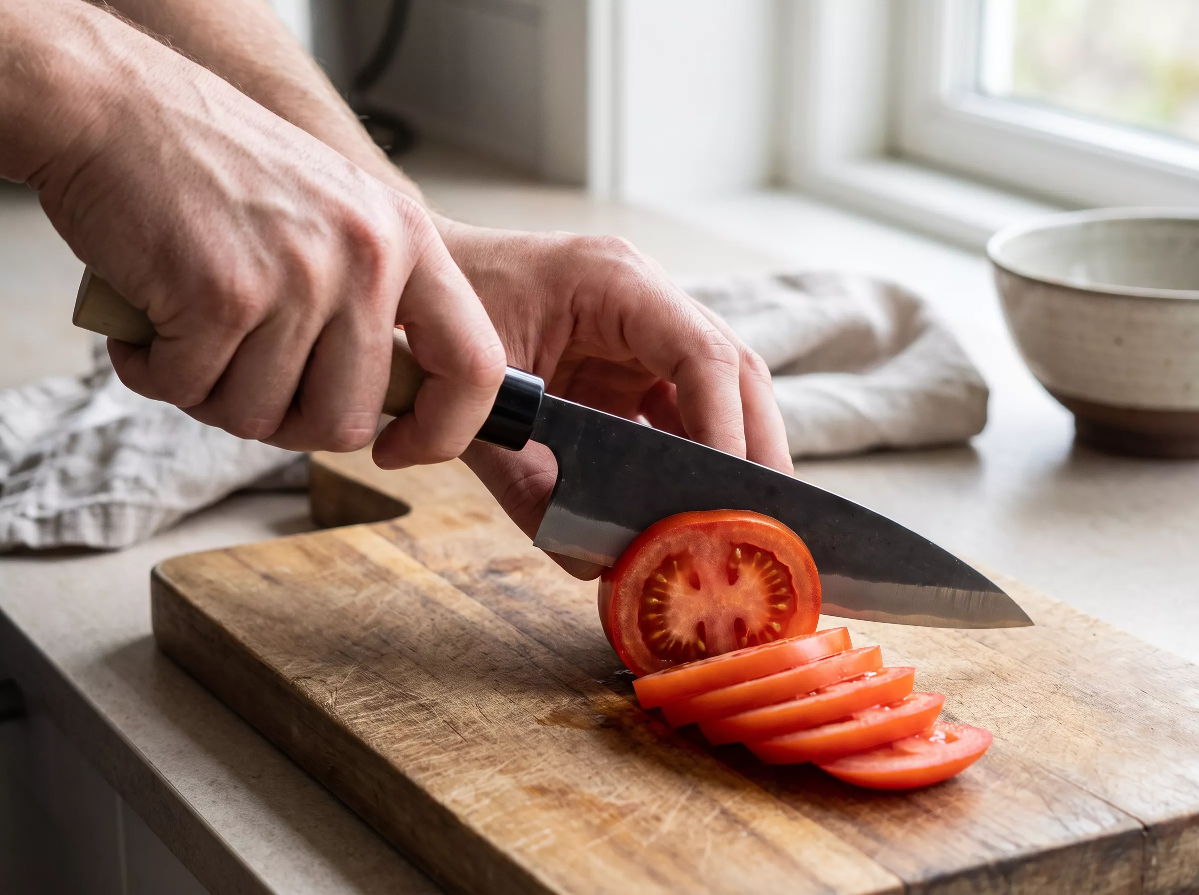 Nóż japoński Tosaichi Grandma's santoku 15 cm Kurouchi SK-5