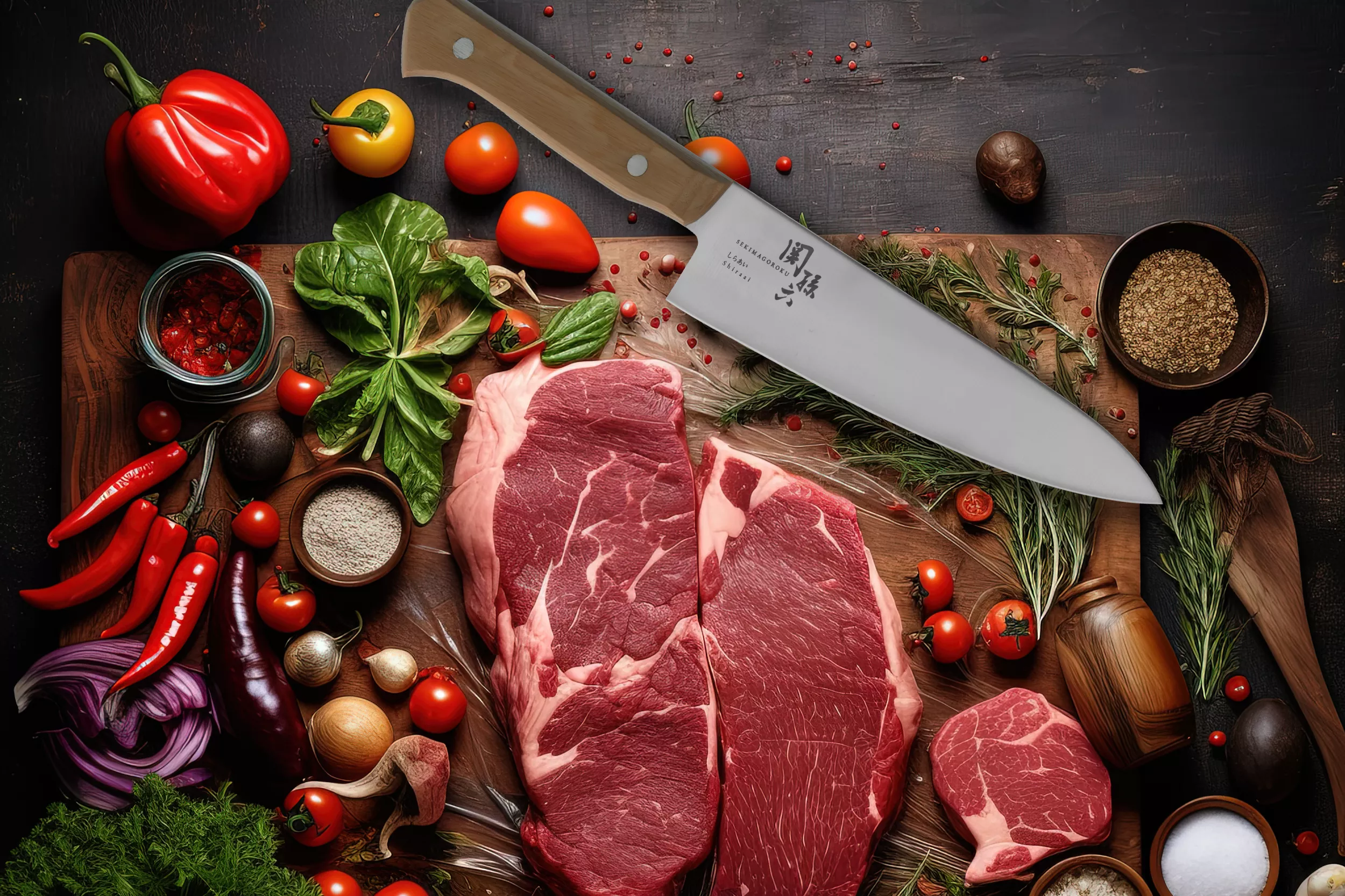 Kai Seki Magoroku Shiraai nóż szefa kuchni 18cm