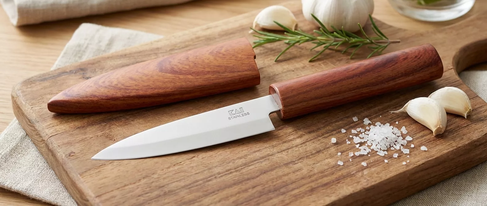 Nóż uniwersalny KAI Seki Magoroku z pochwą 10 cm DH8017