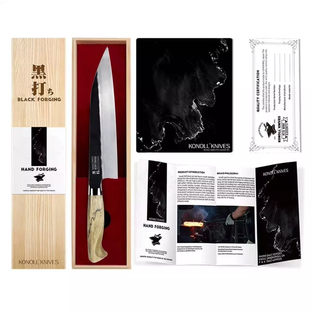 Nóż Szefa Kuchni Konoll Black Forging MD305 Gyuto 21 cm