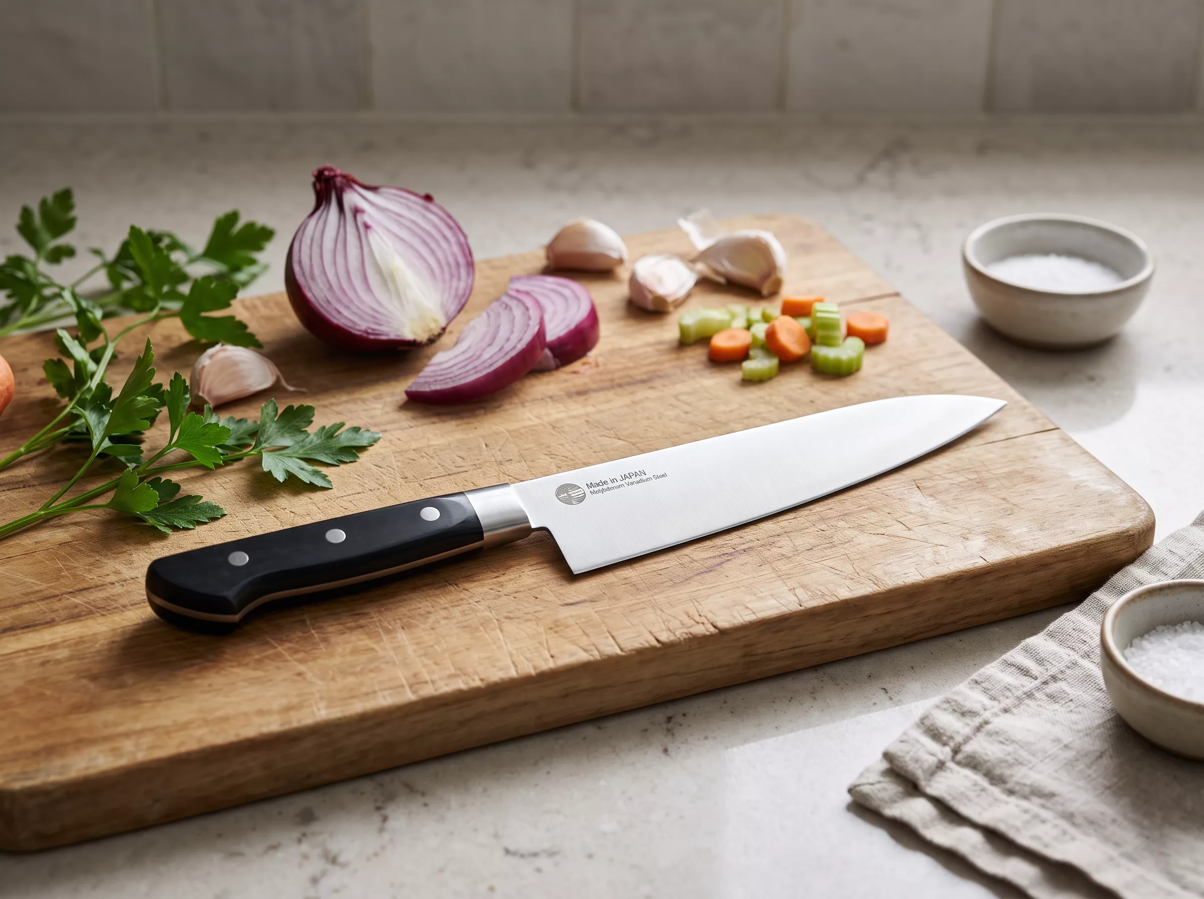 Japoński nóż szefa kuchni Nagao Tsubame-Sanjo Gyuto 18 cm