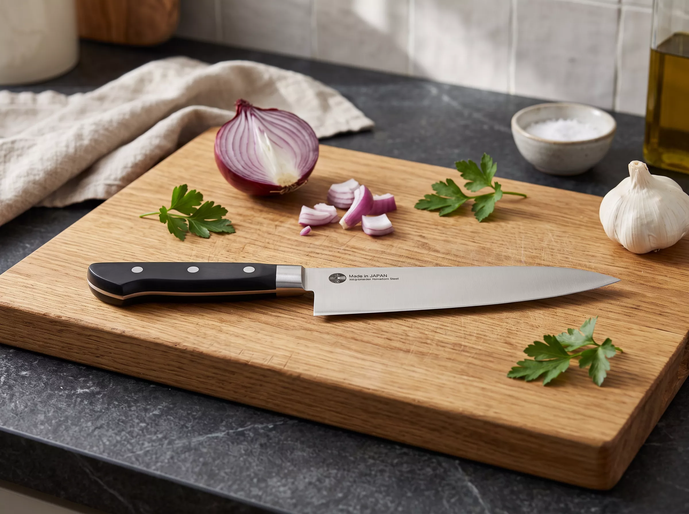 Japoński nóż szefa kuchni Nagao Tsubame-Sanjo Gyuto 18 cm