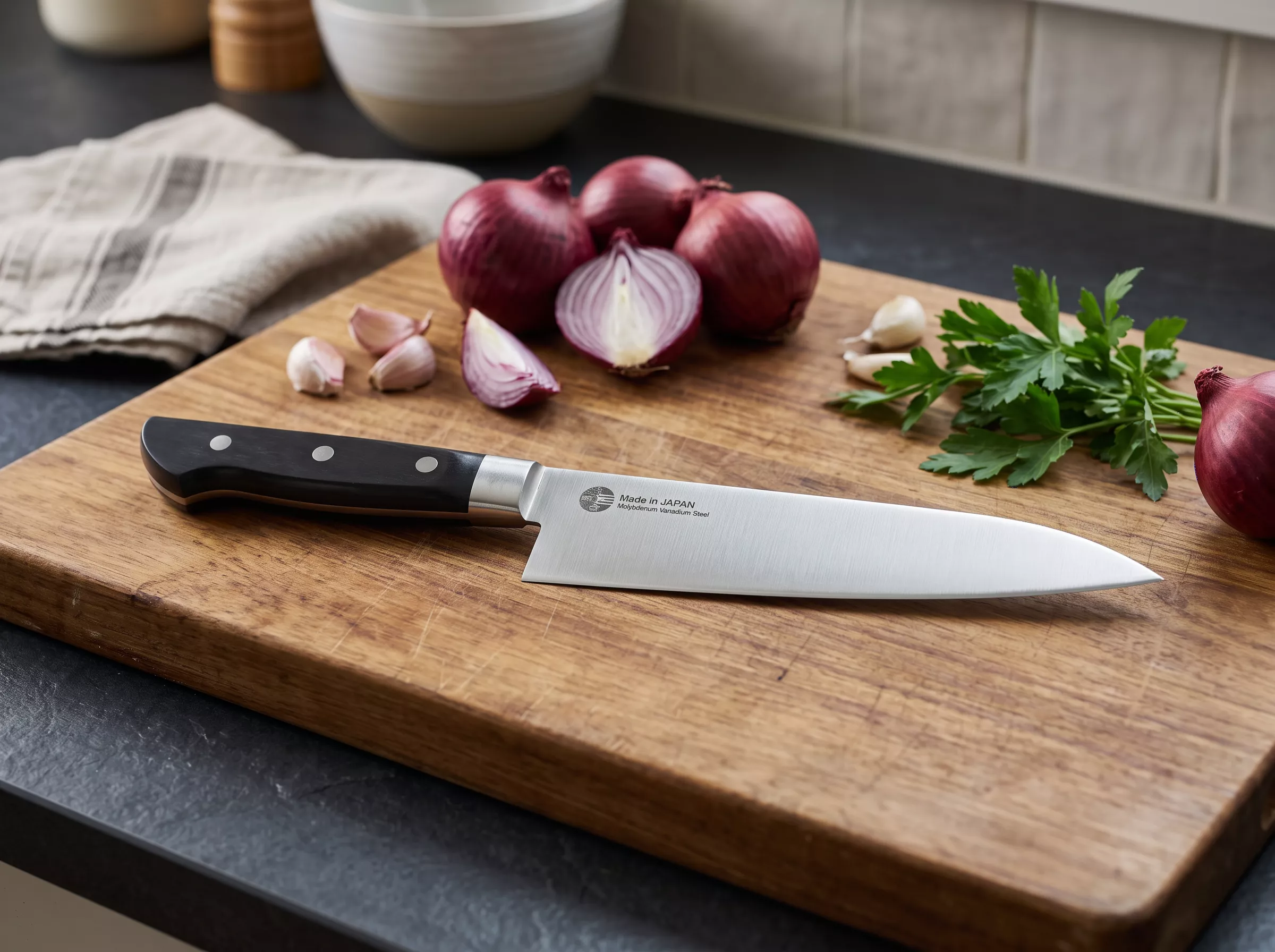 Japoński nóż szefa kuchni Nagao Tsubame-Sanjo Gyuto 18 cm