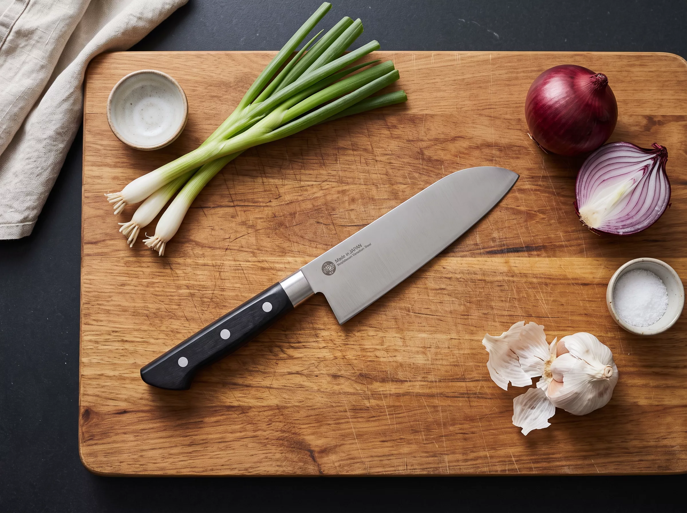 Japoński nóż kuchenny Santoku Nagao Tsubame-Sanjo MV 16,5 cm
