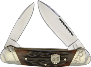 Rough Rider scyzoryk Canoe Brown Stag Bone