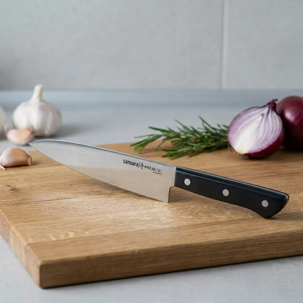 Samura Harakiri Nóż Szefa Kuchni 21 cm AUS-8 Czarny SHR-0085B