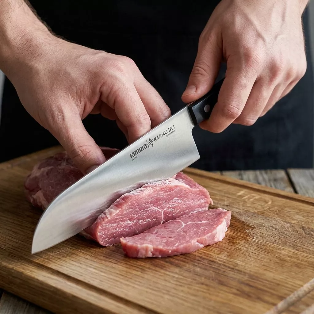 Nóż kuchenny Samura Harakiri Santoku 17,5 cm AUS-8 58HRC